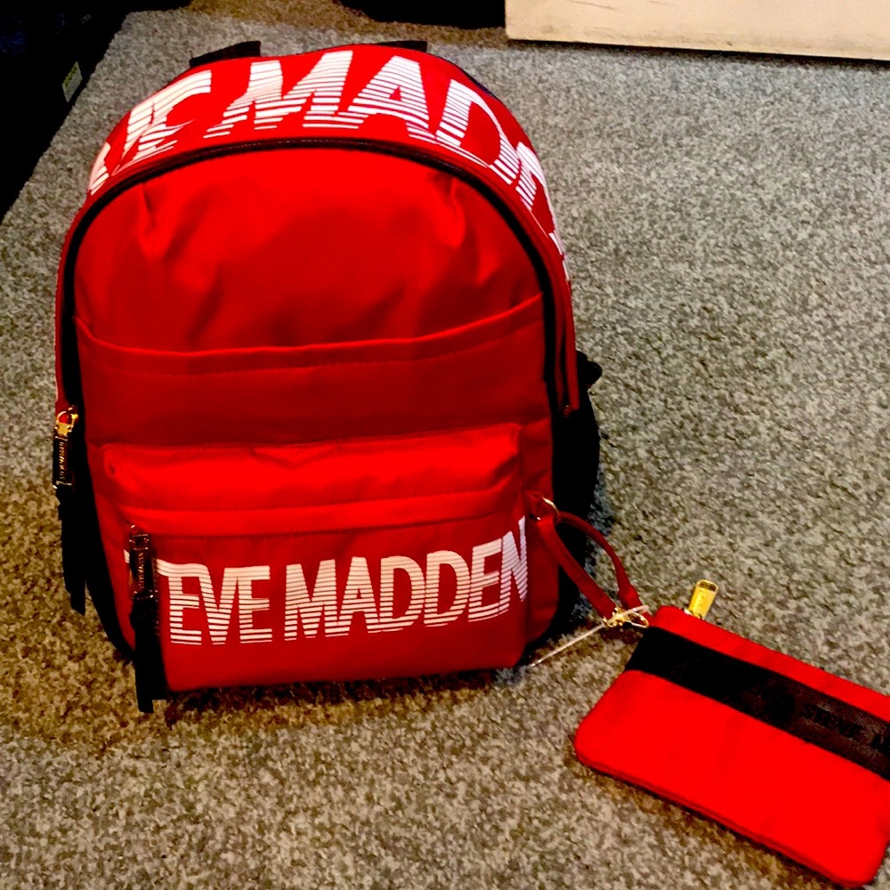Red Steve Madden backpack